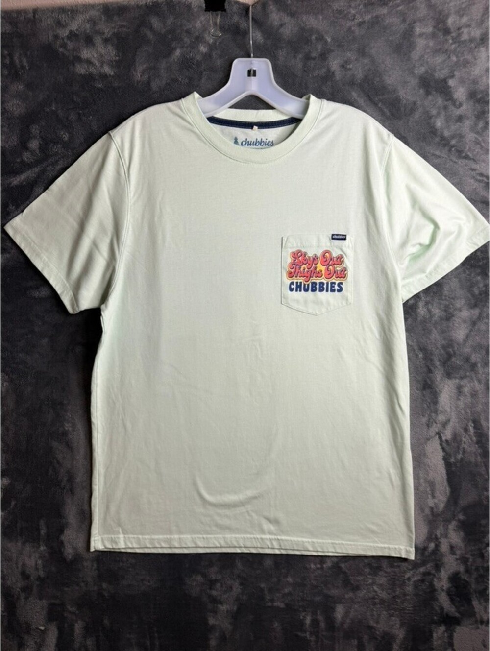 Chubbies Sky's Out Thighs Out Men's Pocket Tshirt Sz L